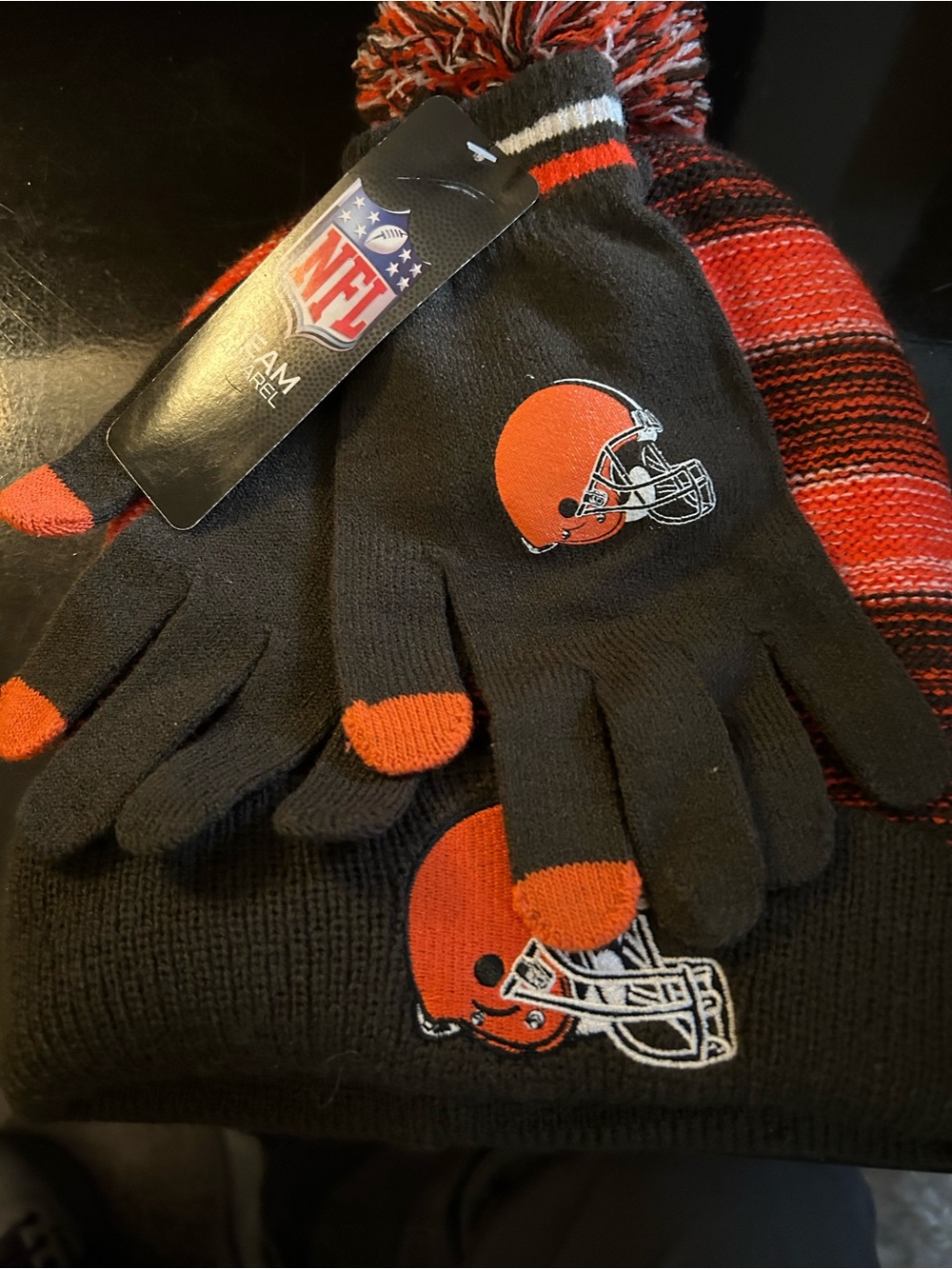 NFL Team Cleveland Browns Beanie and Gloves Set